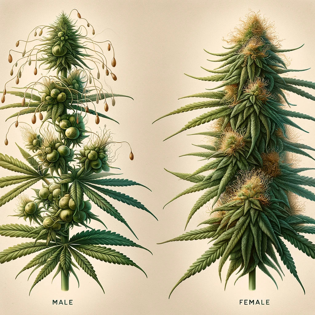 Was sind die Unterschiede zwischen männlichen und weiblichen Cannabispflanzen?